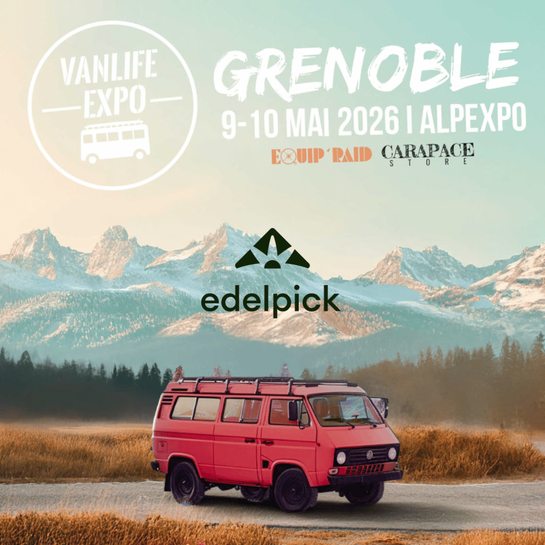 Edelpick confirme sa présence au salon Vanlife Expo Grenoble 2026 et dévoilera ses dernières innovations en tentes de toit !