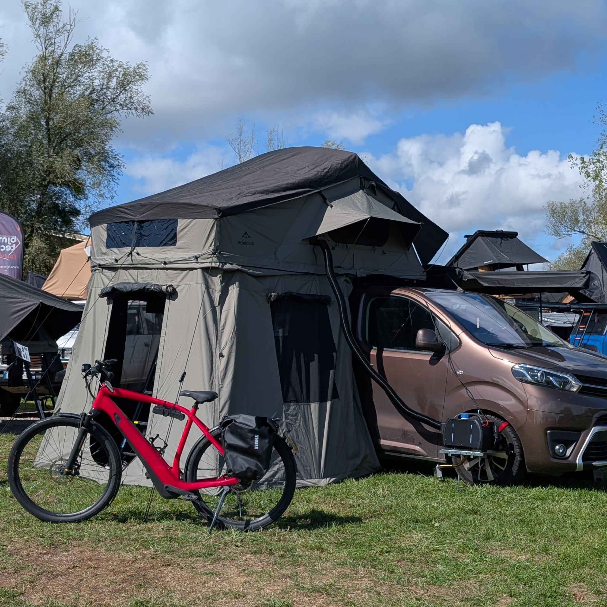 Tente de toit edelpick verzasca sur toyota